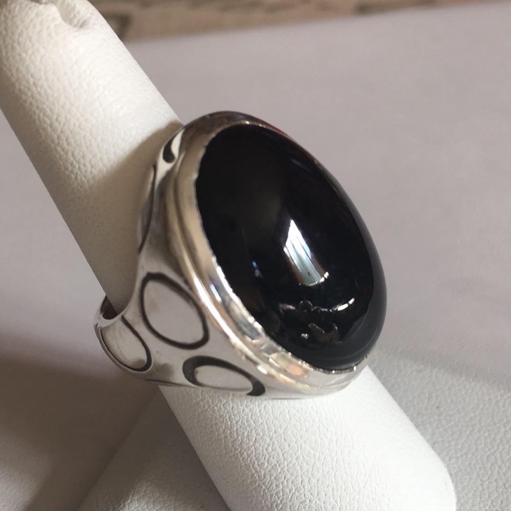 Lisa Jenks Mood Black Onyx Sterling Silver Ring